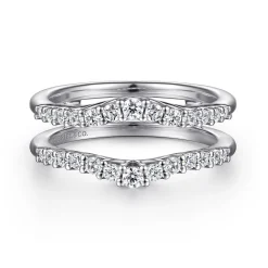 Best Gabriel & Co. Emmalee - 14K White Gold Diamond Ring Enhancer - 0.45 ct