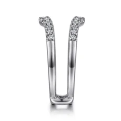 New Gabriel & Co. Emmalynn - 14K White Gold Diamond Ring Enhancer - 0.45 ct