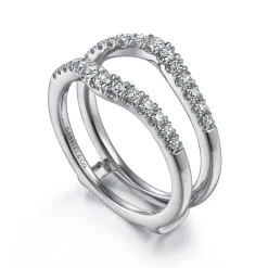 New Gabriel & Co. Emmalynn - 14K White Gold Diamond Ring Enhancer - 0.45 ct