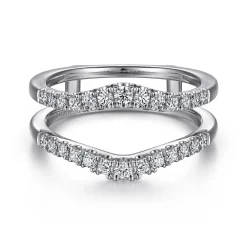 New Gabriel & Co. Emmalynn - 14K White Gold Diamond Ring Enhancer - 0.45 ct