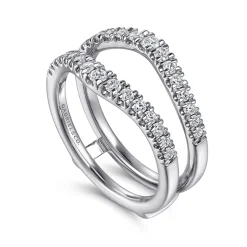 Outlet Gabriel & Co. Emmarie - 14K White Gold Diamond Ring Enhancer - 0.5 ct