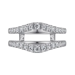 Outlet Gabriel & Co. Emmarie - 14K White Gold Diamond Ring Enhancer - 0.5 ct