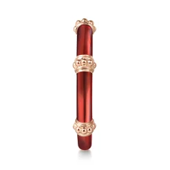 Sale Gabriel & Co. Enamel - 14K Rose Gold Bujukan Bar Split Stackable with Chrome Red Enamel