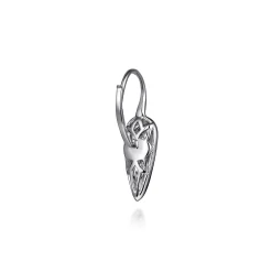 Clearance Gabriel & Co. Enamel - 14K White Gold Diamond Drop Earrings with Black Enamel