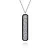 Discount Gabriel & Co. Enamel - 14K White Gold Pave Diamond Bar Necklace with Black Enamel