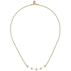 Discount Gabriel & Co. Enamel - 14K Yellow Gold Bujukan Bar Necklace with White Enamel