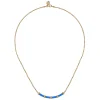 Online Gabriel & Co. Enamel - 14K Yellow Gold Bujukan Bar Necklace with Blue Enamel