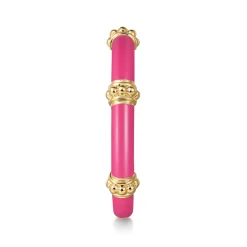 Sale Gabriel & Co. Enamel - 14K Yellow Gold Bujukan Bar Split Stackable with Fuchsia Enamel