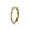 Online Gabriel & Co. Enamel - 14K Yellow Gold Bujukan Beads and Diamond Split Classic Hoop with Blue Enamel