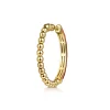 Online Gabriel & Co. Enamel - 14K Yellow Gold Bujukan Beads and Diamond Split Classic Hoop with Chrome Red Enamel