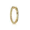 Best Gabriel & Co. Enamel - 14K Yellow Gold Bujukan Beads and Diamond Split Classic Hoop with Black Enamel