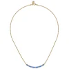 Hot Gabriel & Co. Enamel - 14K Yellow Gold Diamond Bar Necklace with Blue Enamel