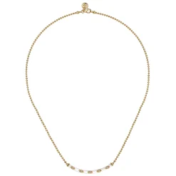 Hot Gabriel & Co. Enamel - 14K Yellow Gold Diamond Bar Necklace with White Enamel