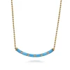 Online Gabriel & Co. Enamel - 14K Yellow Gold Diamond Bar Necklace with Dusk Blue Enamel