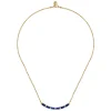 Sale Gabriel & Co. Enamel - 14K Yellow Gold Diamond Bar Necklace with Chrome Blue Enamel