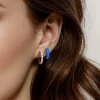 Gabriel & Co. Enamel - 14K Yellow Gold Diamond Stuggeis with Blue Enamel