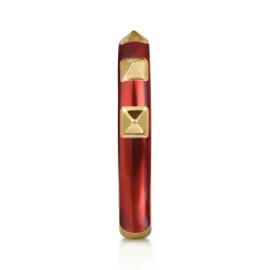 Gabriel & Co. Enamel - 14K Yellow Gold Pyramid Stackable with Chrome Red Enamel