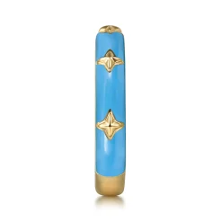 Outlet Gabriel & Co. Enamel - 14K Yellow Gold Star Split Stackable with Dusk Blue Enamel