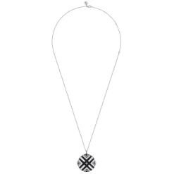 Online Gabriel & Co. Enamel - 925 Sterling Silver White Sapphire and Black Spinel with White Enamel Locket