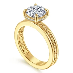 Online Gabriel & Co. Eniko - 14K Yellow Gold Round Diamond Engagement Ring