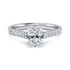 Clearance Gabriel & Co. Erica - 14K White Gold Oval Diamond Engagement Ring