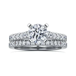 Discount Gabriel & Co. Erica - 14K White Gold Round Diamond Engagement Ring