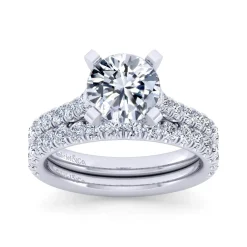 Sale Gabriel & Co. Erica - 14K White Gold Round Diamond Engagement Ring