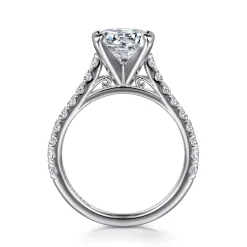 Sale Gabriel & Co. Erica - 14K White Gold Round Diamond Engagement Ring