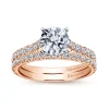 Best Gabriel & Co. Erica - 14K White-Rose Gold Round Diamond Engagement Ring