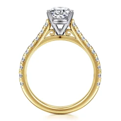 Online Gabriel & Co. Erica - 14K White-Yellow Gold Oval Diamond Engagement Ring