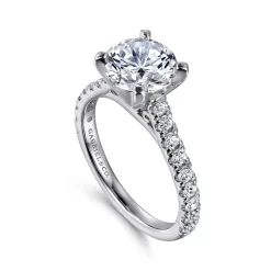 Gabriel & Co. Erica - Platinum Round Diamond Engagement Ring