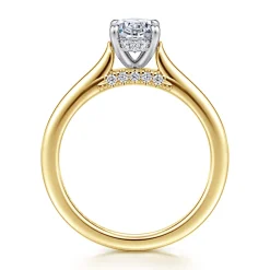 Best Gabriel & Co. Ericka - 14K White and Yellow Gold Oval Diamond Engagement Ring