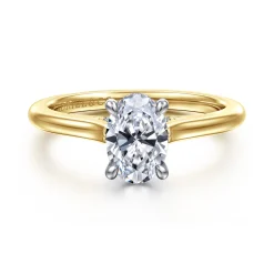 Best Gabriel & Co. Ericka - 14K White and Yellow Gold Oval Diamond Engagement Ring