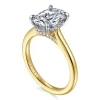 Discount Gabriel & Co. Ericka - 14K White and Yellow Gold Oval Diamond Engagement Ring