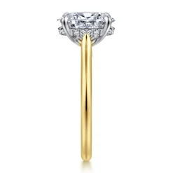 Discount Gabriel & Co. Ericka - 14K White and Yellow Gold Oval Diamond Engagement Ring