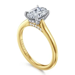 Best Gabriel & Co. Ericka - 14K White and Yellow Gold Oval Diamond Engagement Ring