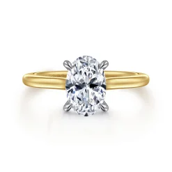 Best Gabriel & Co. Ericka - 14K White and Yellow Gold Oval Diamond Engagement Ring