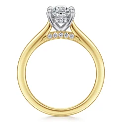 Best Gabriel & Co. Ericka - 14K White and Yellow Gold Oval Diamond Engagement Ring