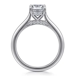 Gabriel & Co. Ericka - 14K White Gold Cushion Cut Diamond Engagement Ring