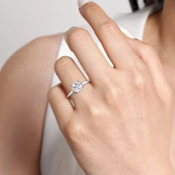 Gabriel & Co. Ericka - 14K White Gold Cushion Cut Diamond Engagement Ring