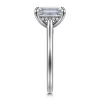 New Gabriel & Co. Ericka - 14K White Gold Emerald Cut Diamond Engagement Ring