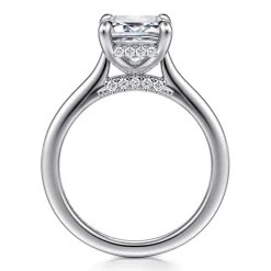 Hot Gabriel & Co. Ericka - 14K White Gold Emerald Cut Diamond Engagement Ring