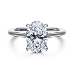 Online Gabriel & Co. Ericka - 14K White Gold Oval Diamond Engagement Ring