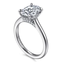 Online Gabriel & Co. Ericka - 14K White Gold Oval Diamond Engagement Ring