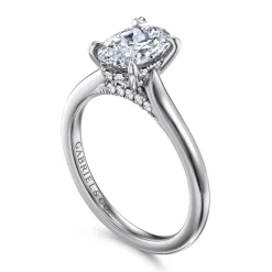 Sale Gabriel & Co. Ericka - 14K White Gold Oval Diamond Engagement Ring