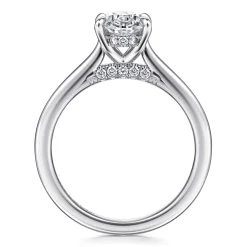 Sale Gabriel & Co. Ericka - 14K White Gold Oval Diamond Engagement Ring