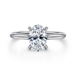 Sale Gabriel & Co. Ericka - 14K White Gold Oval Diamond Engagement Ring