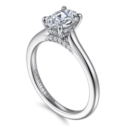 Outlet Gabriel & Co. Ericka - 14K White Gold Oval Diamond Engagement Ring