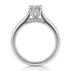 Outlet Gabriel & Co. Ericka - 14K White Gold Oval Diamond Engagement Ring
