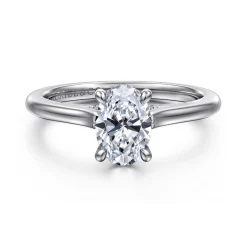 Outlet Gabriel & Co. Ericka - 14K White Gold Oval Diamond Engagement Ring